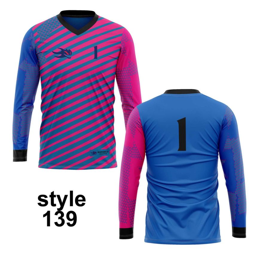 Picture of Goal Keeper Jersey with Padded Elbows, Lightweight Fabric, Sublimated Design and Full Sleeves. Unisex Soccer Shirt.